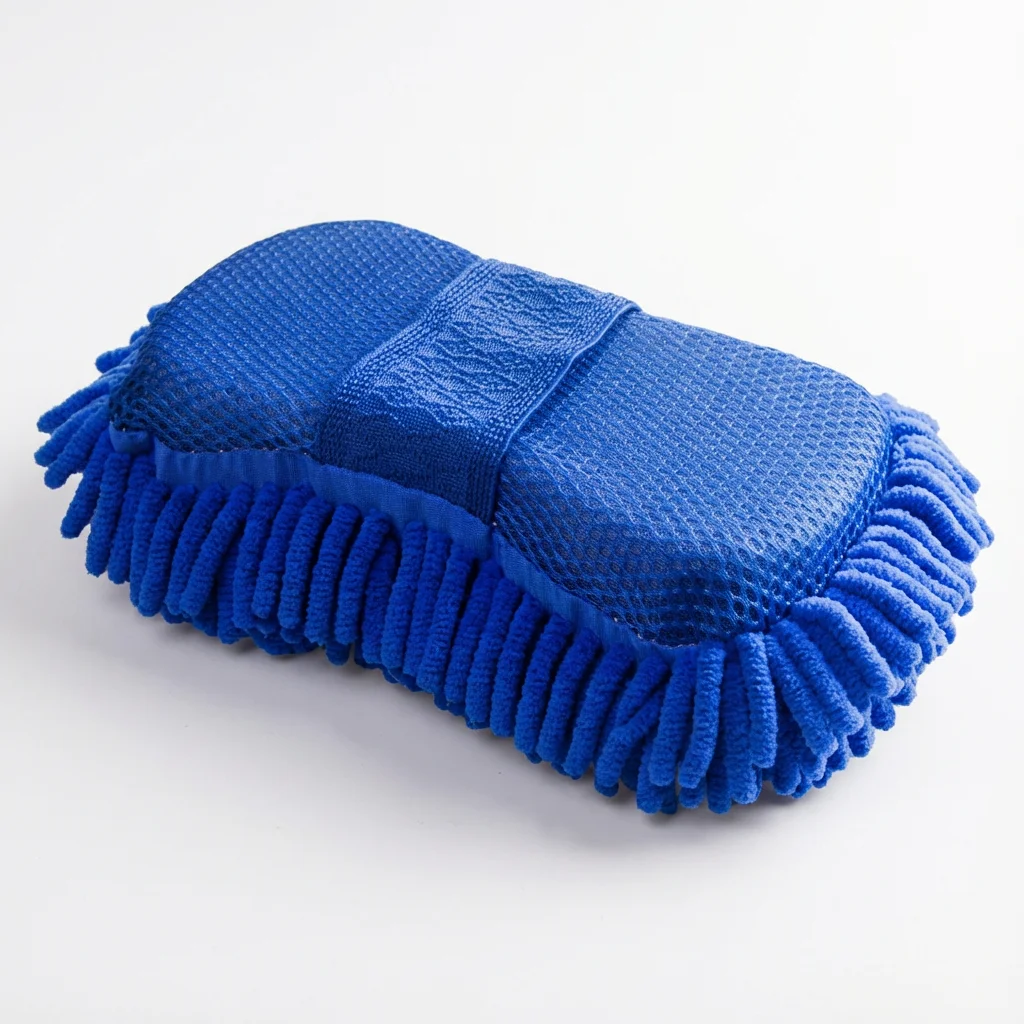 Chenille & Sponge Dual Side Car Wash Block, Scratch-Free. 26x15cm, Super Absorbent, Durable, Gentle
