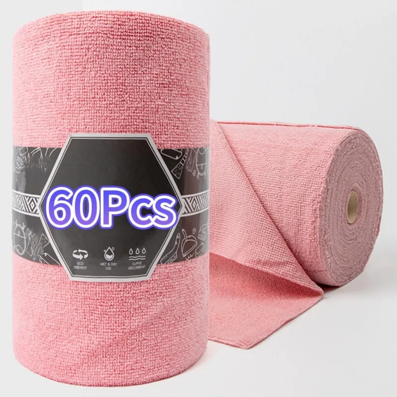 

20-60pcs Microfiber Dish Cloths Multi Purpose Dishwashing Towels For Tableware Double Sided Cleaning Rags Kitchen Accessories