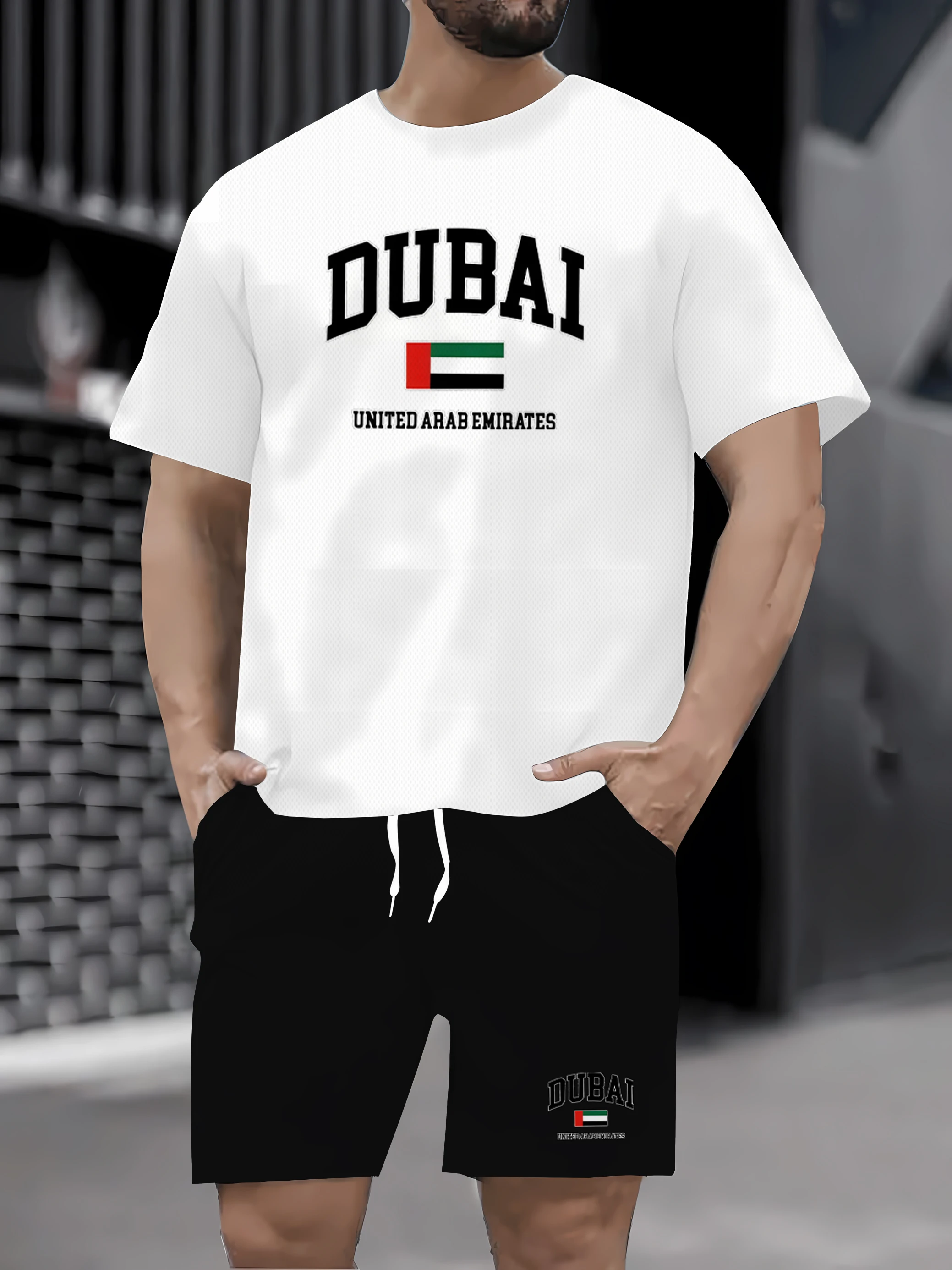 

Мужская спортивная одежда Camiseta de Verão praia roupas esportivas mangas curtas + шорты masculinos 2, мужские дышащие модные брюки