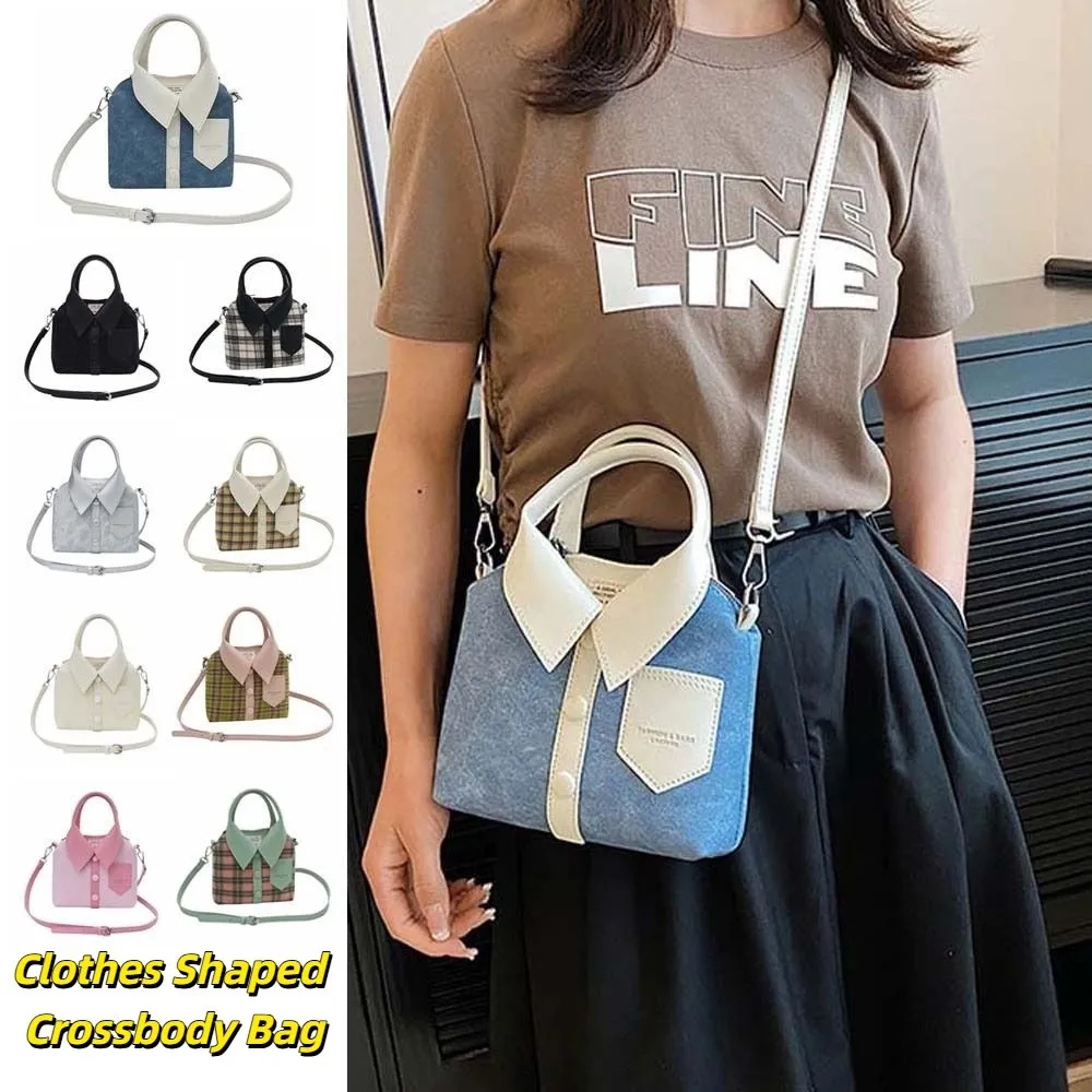 

Elegant Clothes Shaped Crossbody Bag PU Leather Korean Style Square Compact Shoulder Bag Texture High Quality Women Handbag Work