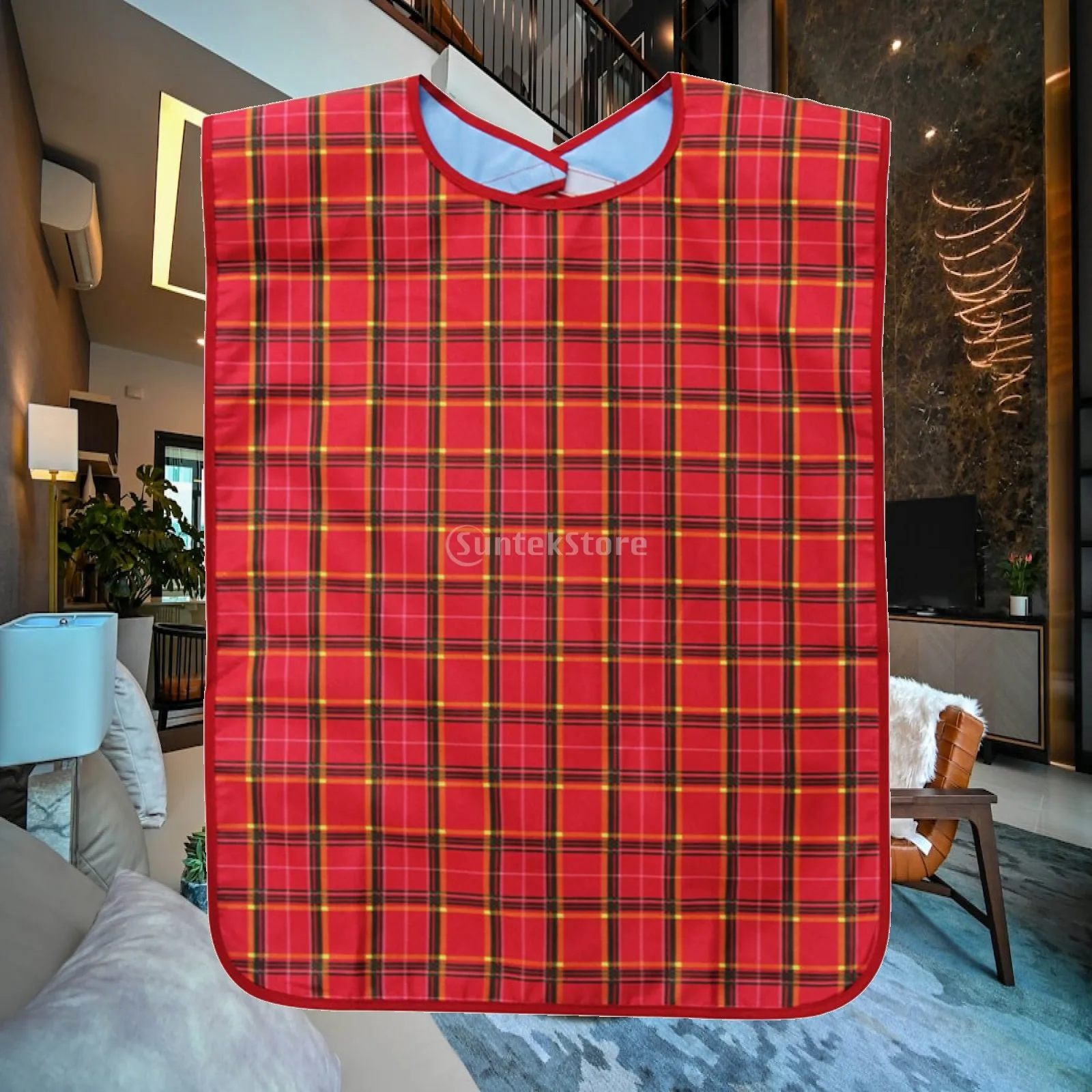 Large Adult Bibs for Eating Waterproof Protector for Elderly Adjustable Closure Comfortable PVC Durable