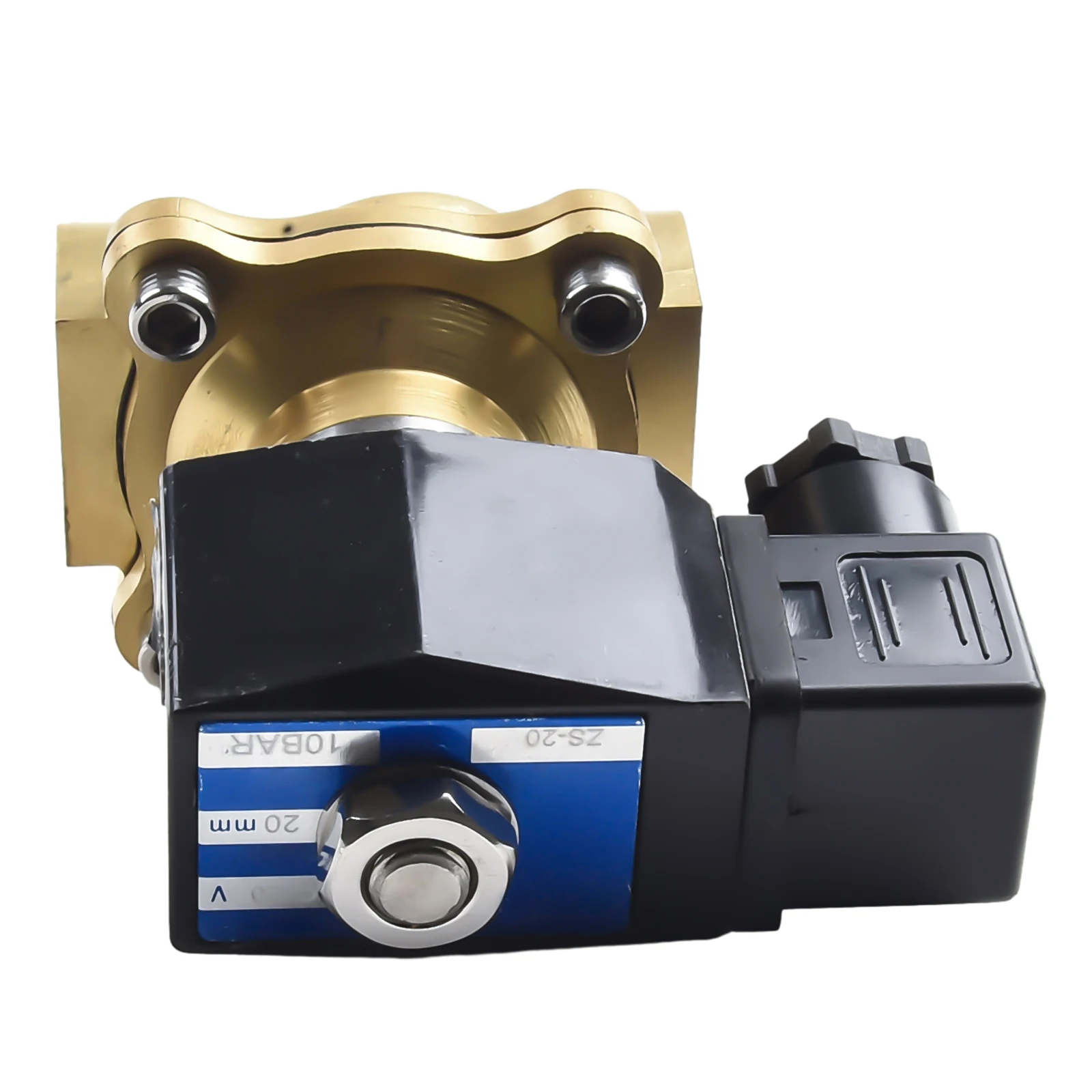 AC 220V 230V Brass Solenoid Valve 3/4 Inch Interface Flow Diameter 20mm for Air Water Oil Applications 0-1 MPa Working Pressure