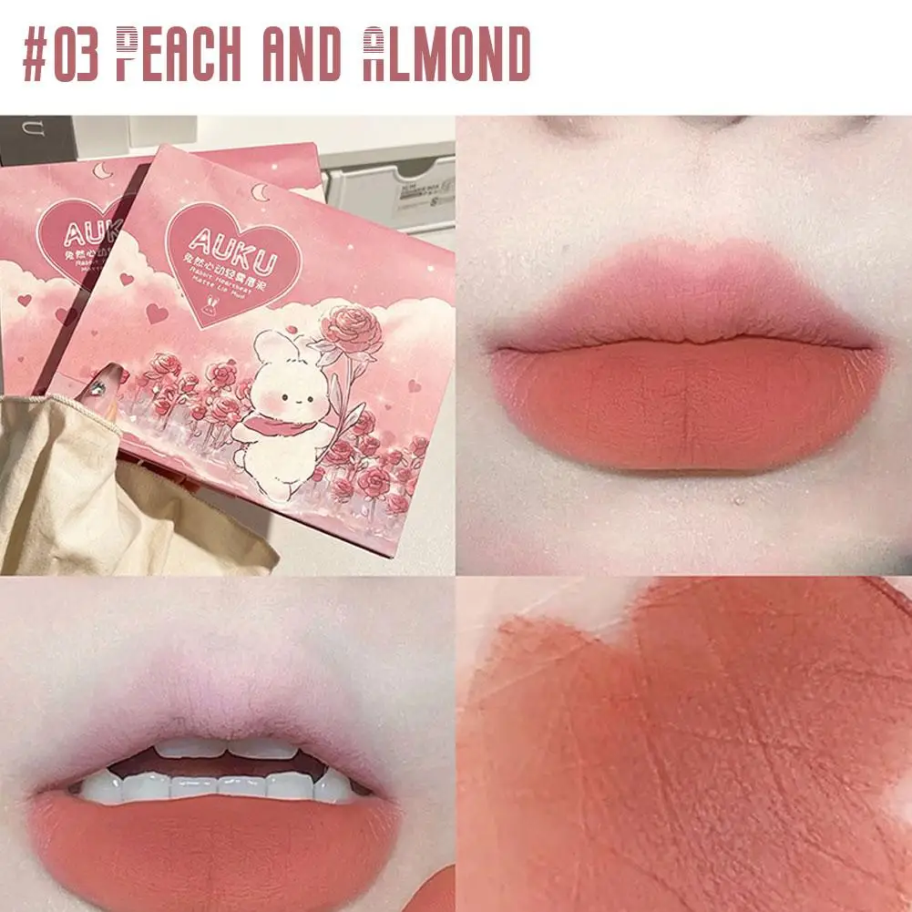 Solid Lip Gloss Gege Bear Garden Pink Rabbit Moisturizing Watery Colored Lip Balm Tender Lipstick Set 6pcs