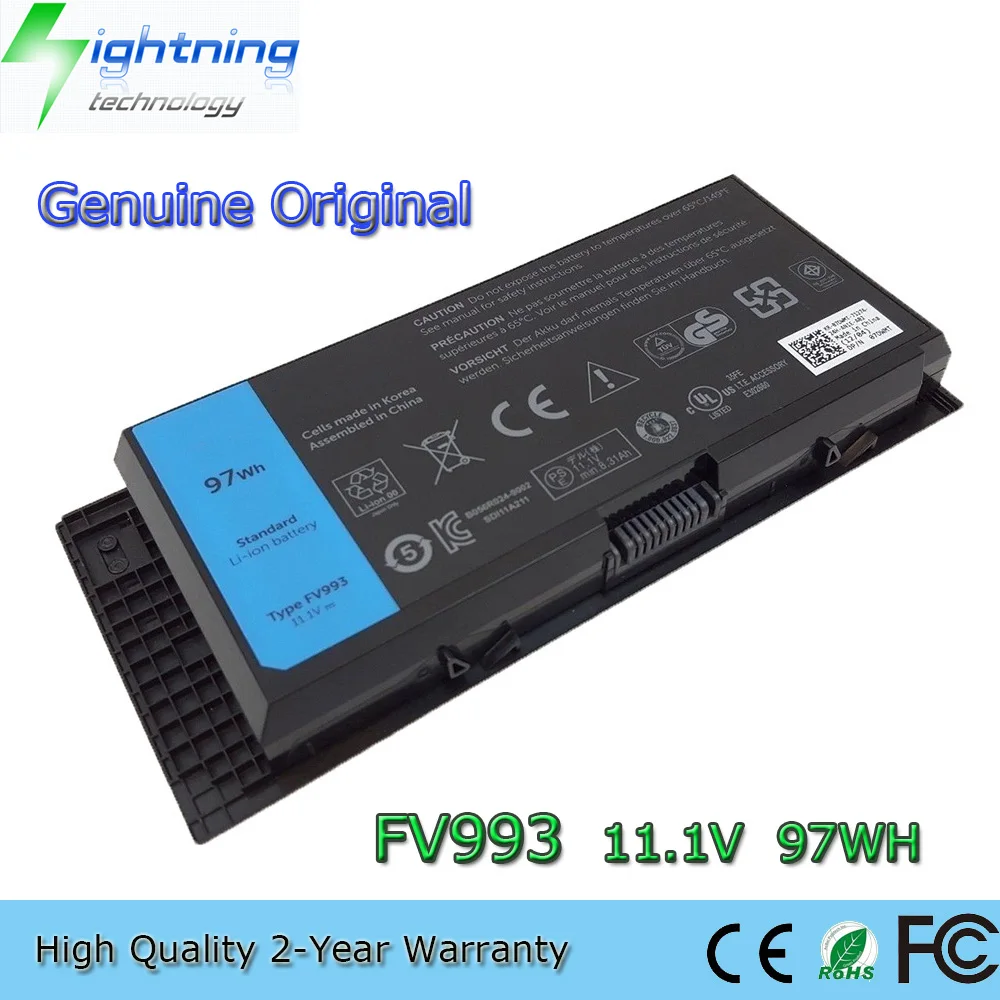 Brand New  Original FV993 11.1V 97Wh Laptop Battery for Dell Precision M4600 M4700 M6600 M6700 M6800 M4800 97KRM 9GP08 90