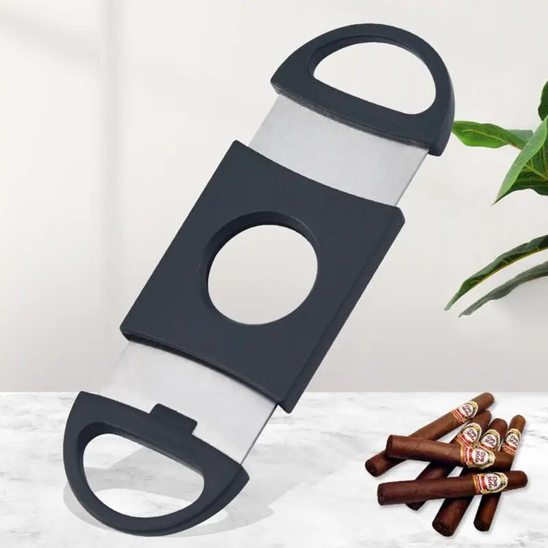Stainless Steel Cigars Cutter Classic Portable Household Metal Scissors Double Blade Puncher Cutting Knife Cigar Accessory ﻿