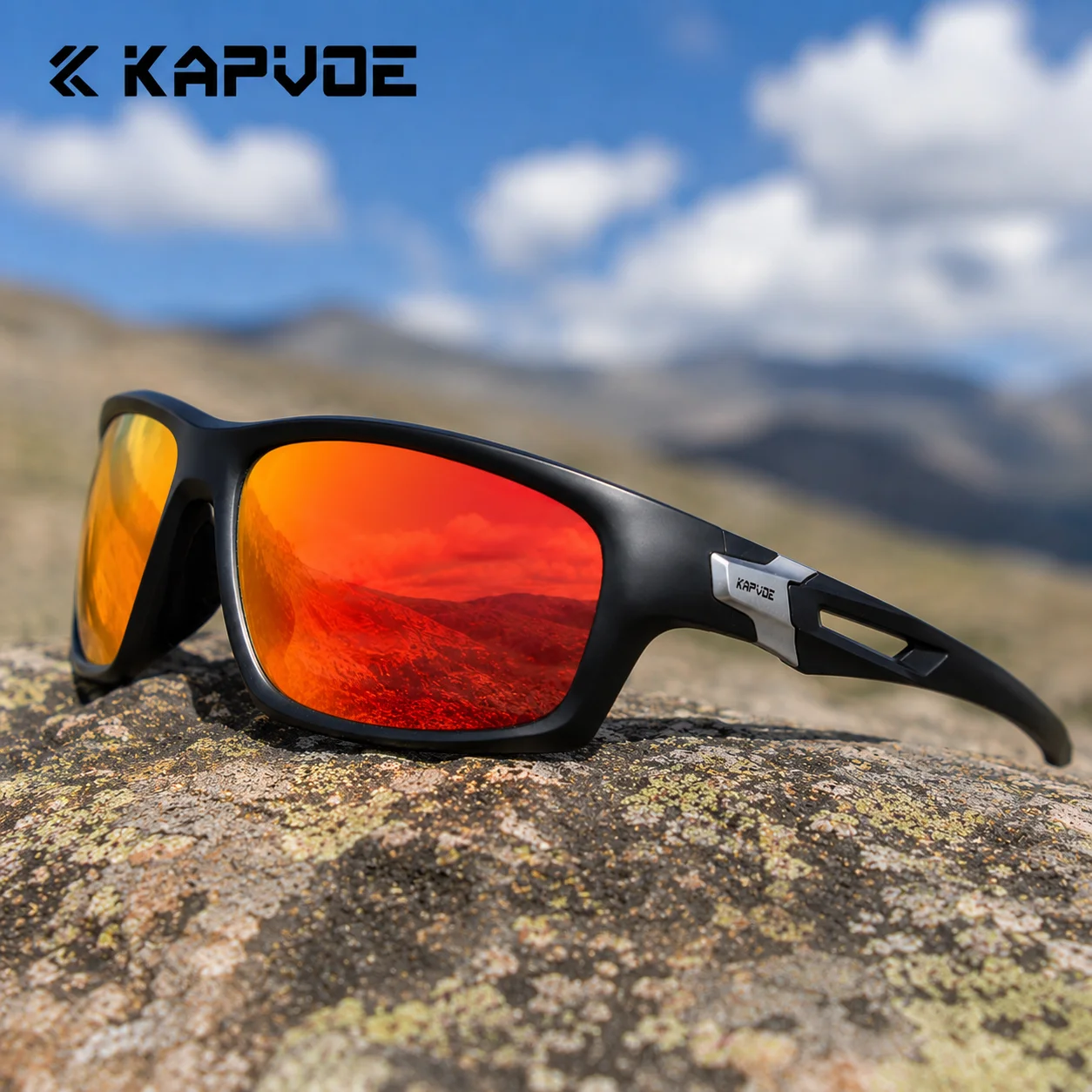 Kapvoe Männer Mode Polarisierte Sonnenbrille Radfahren Gläser UV400 Brillen für Männer Frauen Fahren Klettern Outdoor Sport Sonnenbrille