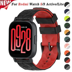 22mm Silicone Strap for Redmi Watch 5 Active 5 Lite Smart Watch Band for Xiaomi Redmi Watch 3 Active 3 Lite Wristband Bracelet