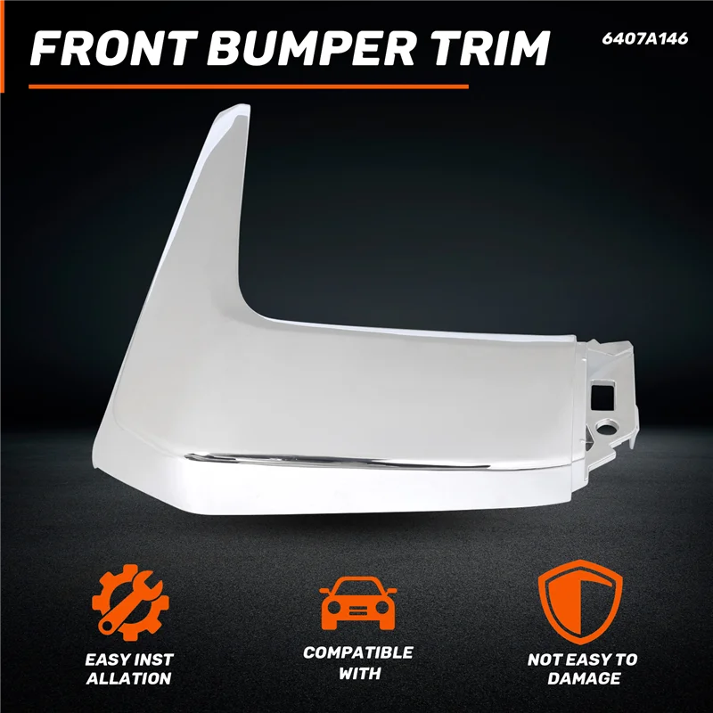 A19Q-Chroom Voorbumper Cover Trim Decoratie Strips Voor Mitsubishi Outlander 2016 2017 2018 6407A145