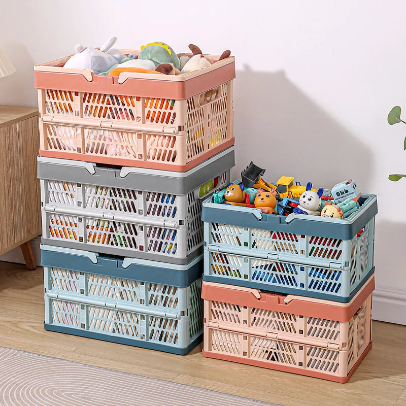 Multifunctional Foldable Handheld Storage Basket Grocery Shopping Bag Large Picnic Basket Portable Outdoor Organizer Supermarket