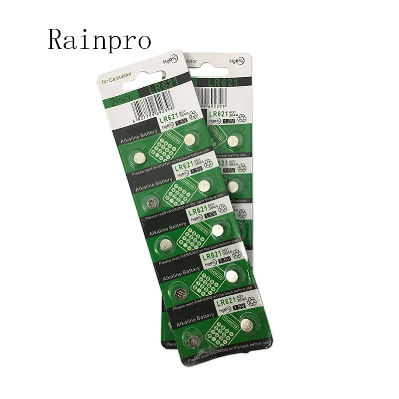 10 قطعة/الوحدة AG1 SR621SW LR621 364 164 بطارية زر بطارية قلوية للساعة الإلكترونية.