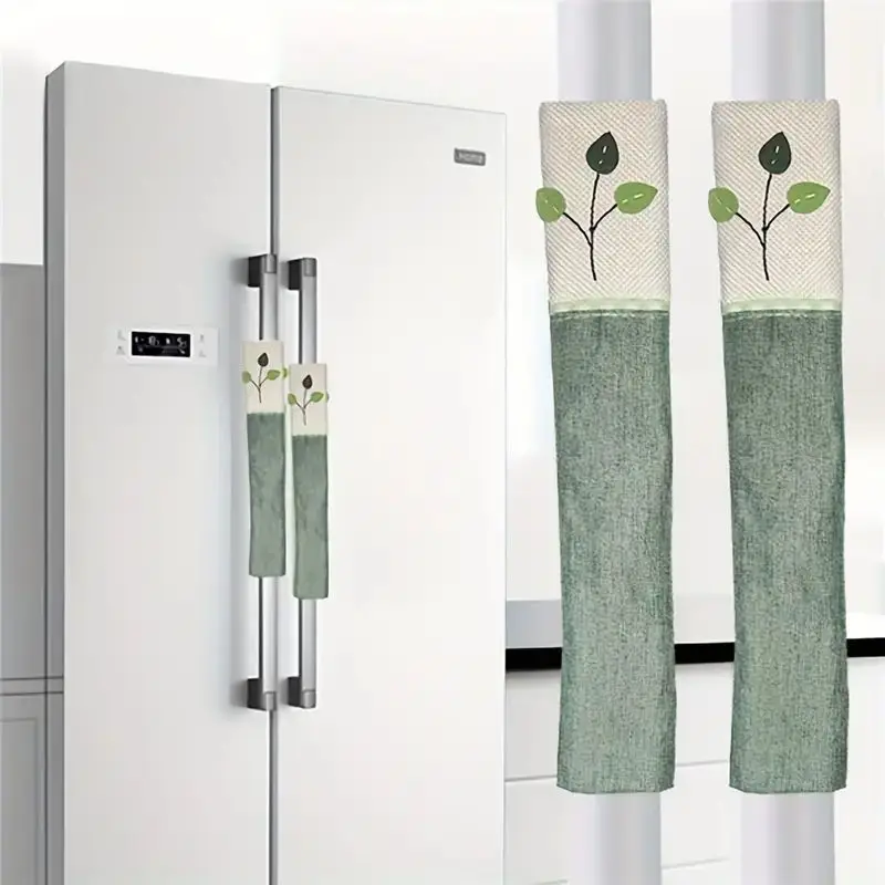 2pcs Fridge Handle Covers Microwave Oven Dishwasher Door Handle Cover Gloves Refrigerator Gloves Oven Cover