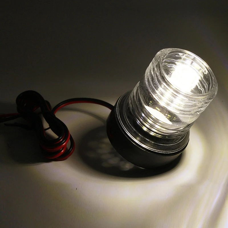 

12 В/24 В парусный сигнальный светильник, навигационный фонарь для лодки, круглый 360° ° Белый светодиод для яхт, морской якорный светильник, аксессуары для лодок