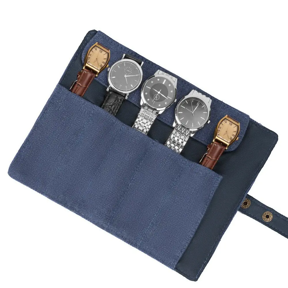 Watch Band Holder Waterproof Bracelets Packing Necklace Storage Bag Watch Roll Case Watch Strap Storage Bag Watch Roll Bag