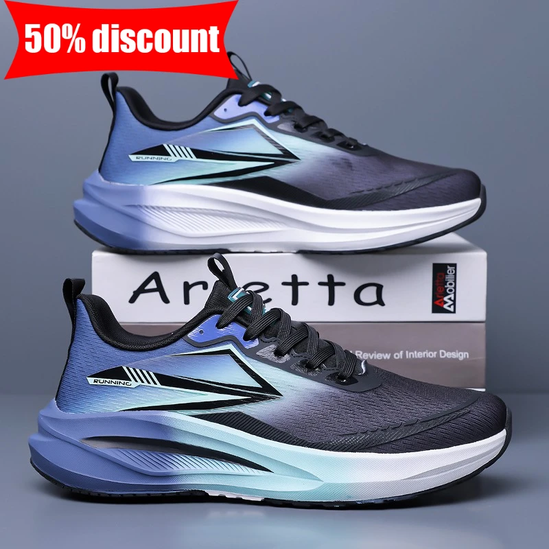 Atmungsaktive Herren-Laufschuhe aus Mesh – rutschfeste, elastische Schnürung für Training und Alltag_voghion.com