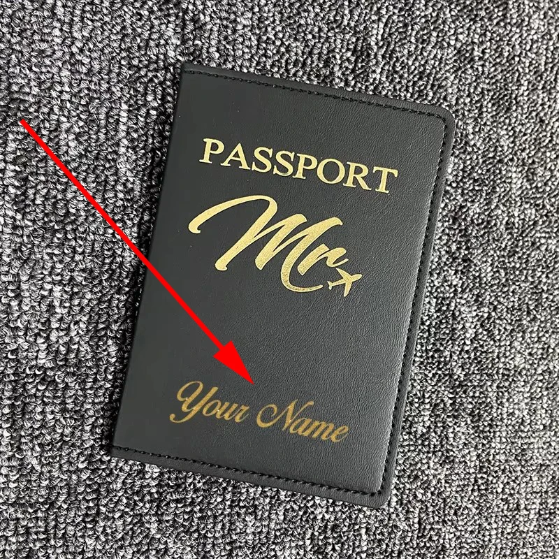 Wedding Card Box - Neue personalisierte Reisepasshülle mit Namen, Paar,