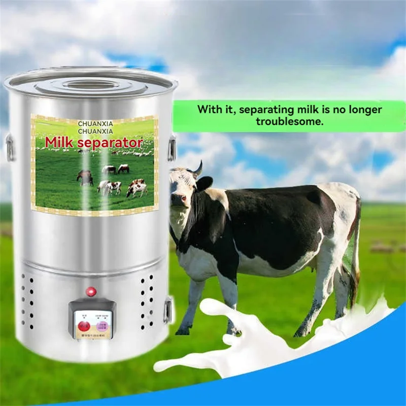 Centrífuga de leche, máquina separadora de mantequilla, máquina de leche de vaca, tambor de acero completo, separación de gran capacidad Ghee