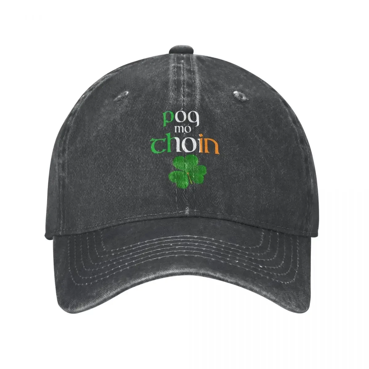 POG MO THOIN Washed Baseball Cap St Patricks Day Streetwear Trucker Hat Spring Women Kpop Design Baseball Caps