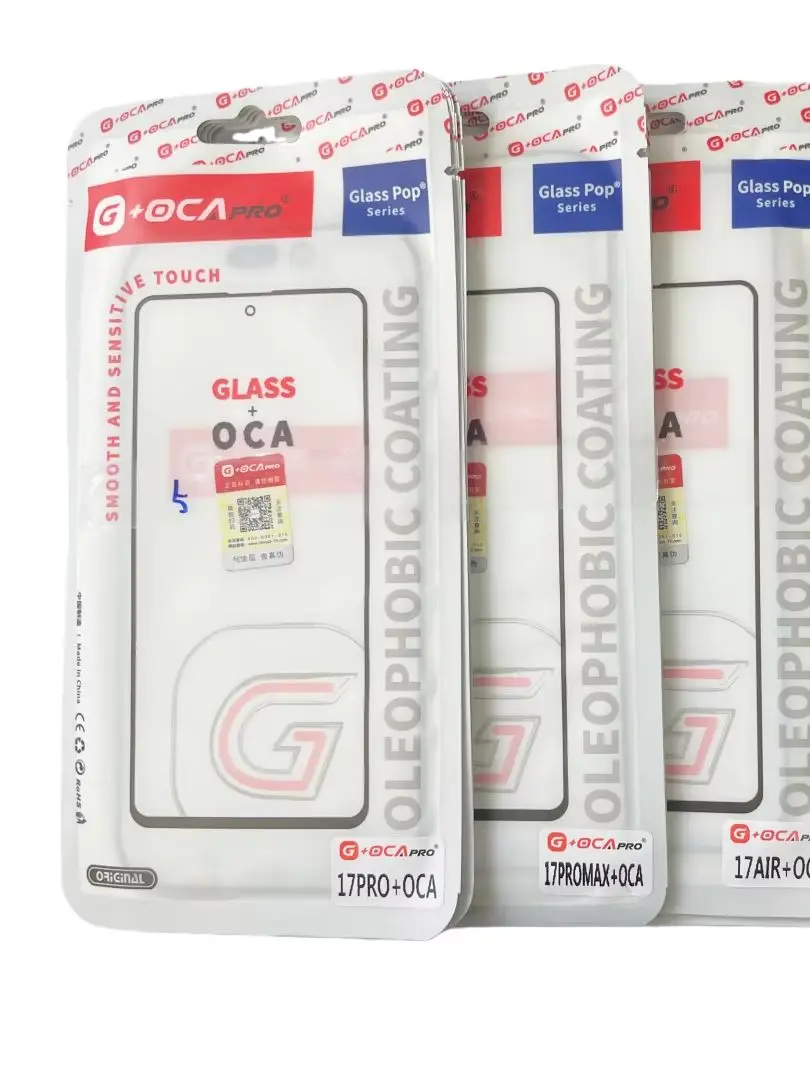 5 szt. Szkło G+OCA PRO + Panel Przedni OCA do iPhone 17PRO 17AIR 15 15P 12 13 11ProMax 14 Plus Pro Max Mini 16 16Pro 16ProMax 16e — zdjęcie produktu 7