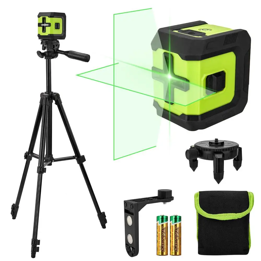 360° Green Laser Level with Tripod Self Leveling Laser Line Tool 100Ft Home Renovation Picture Hanging Floor Tile High Precision