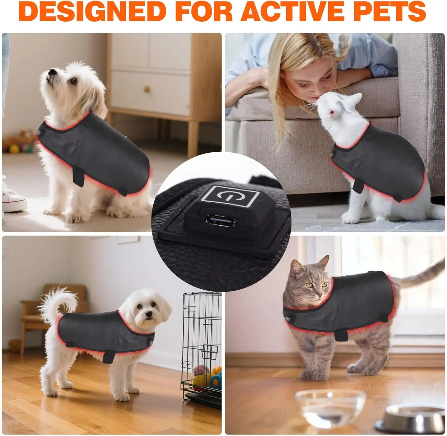 Pets Red Light Therapy Belt, LED Infrared Light Therapy for Dog and Cat with 128 LEDs 660&850 nm,Wearable Device for Pain Relief - view 6