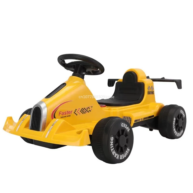 

small electric kart for children, four-wheel car drift toy red can sit, remote
