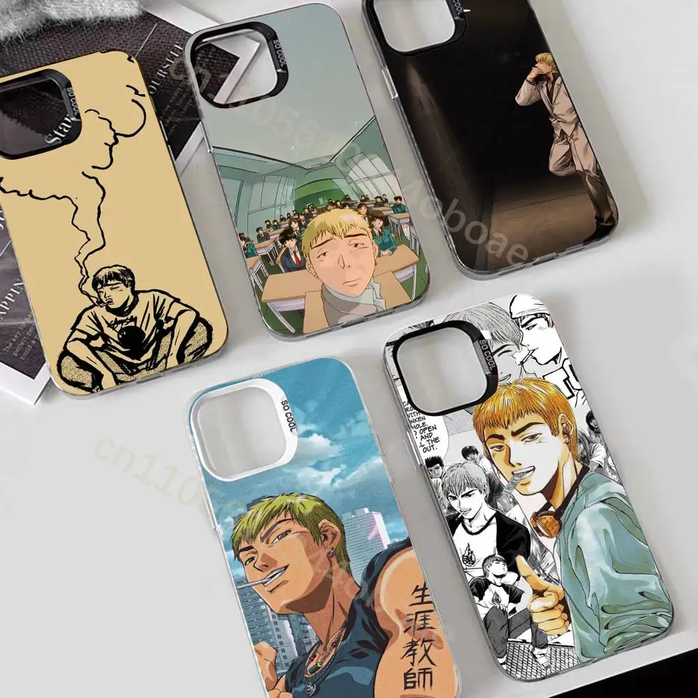 

Anime G-Great Teacher Onizuka Phone Case For iPhone 17,16,15,14,13,12,11,Pro,Max,Plus Soft Black Cover