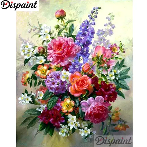 Dispaint Full Square/Round Drill 5D DIY Diamond Painting "Flower bouquet" Embroidery Cross Stitch 3D Home Decor A11599