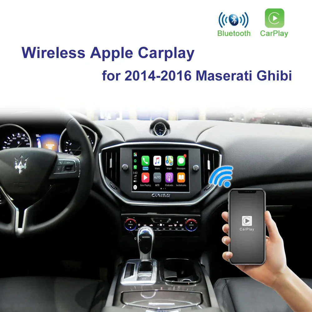 Wireless CarPlay connection decoder box For Maserati Ghibli Quattroporte 2014 2015 2016