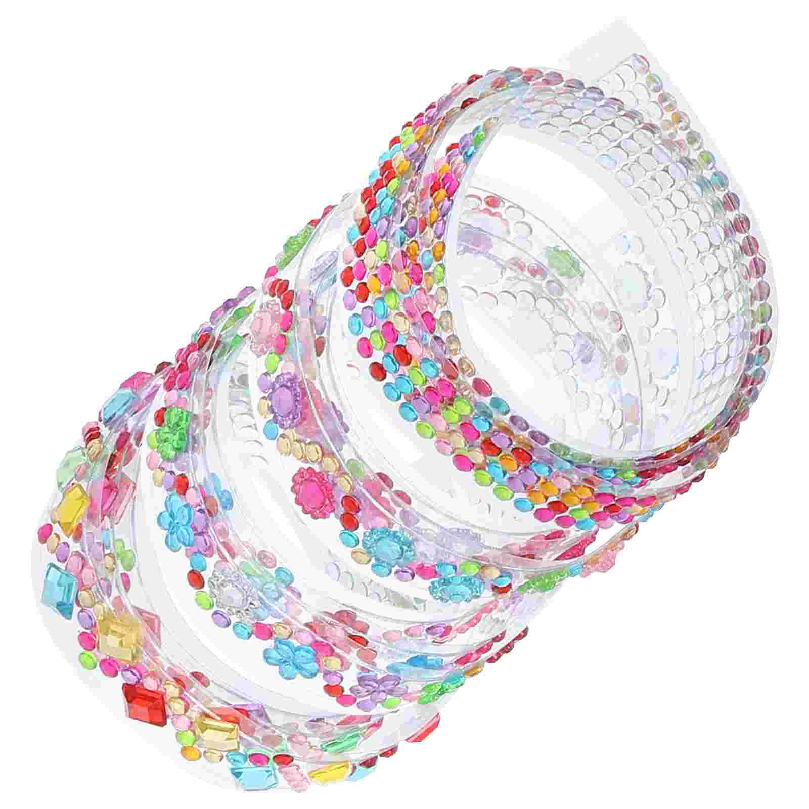 4 Rolls Bedazzling Strips Rhinestone Tape Rhinestones Decor Crafts Acrylic Decoration