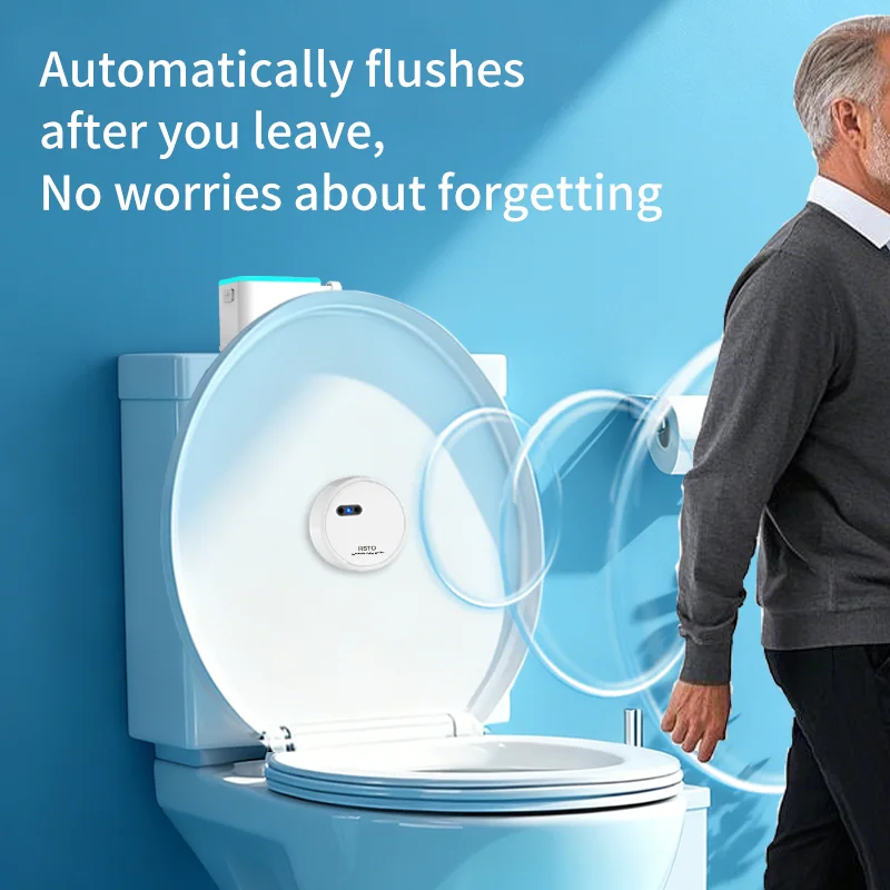 The hotel uses a contactless double flush automatic induction flush valve made of ABS material for efficient and hygienic