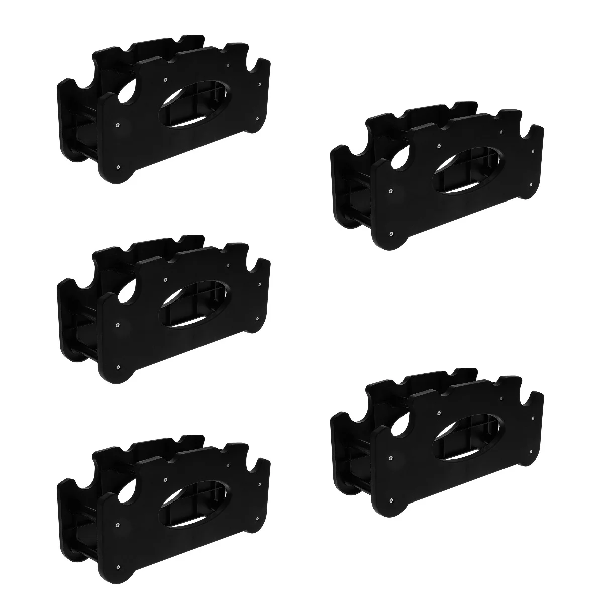 

5pcs 5 PCS Dumbbells Station Storage Holder Rack Stand Compact Black for Weights Bracket Organizer