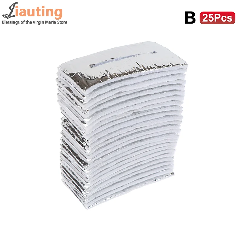 

14/20/25 шт. салонный ватный диск для химической завивки волос с оловянной фольгой, высокотемпературный теплоизоляционный ватный диск, заплатка для завивки волос