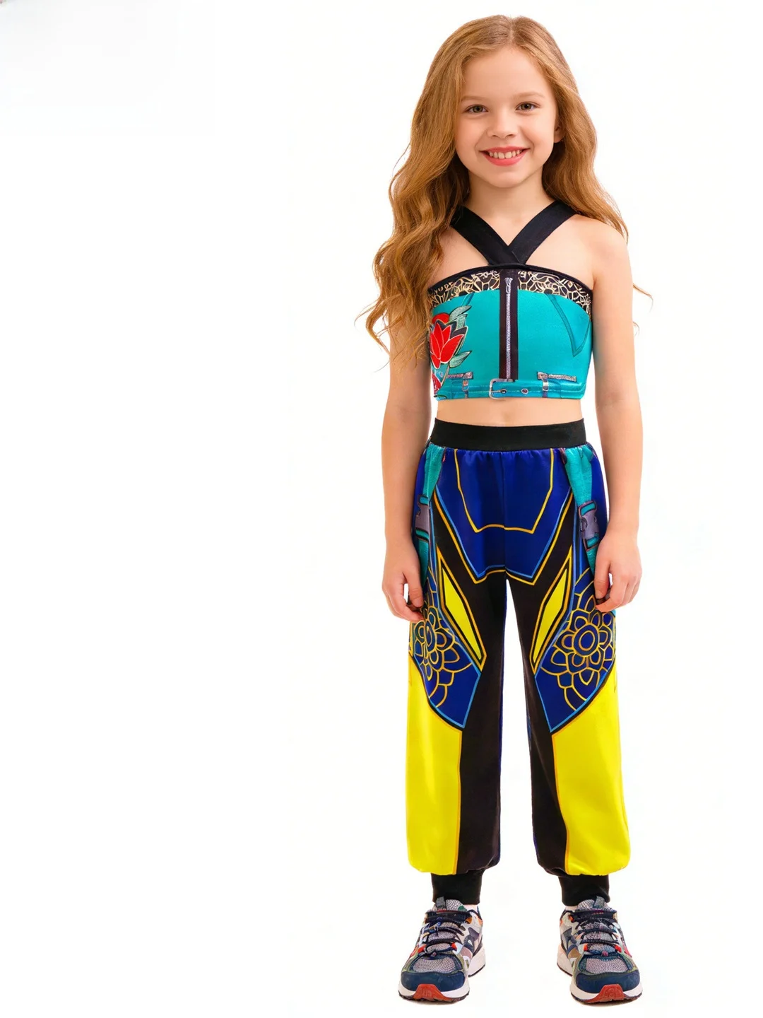 

Children's Cosplay Set Halloween Stage Performance Costume Girl Zoe Witch Role-playing Outfit Polyester Fiber Ethnic Stage Cl...