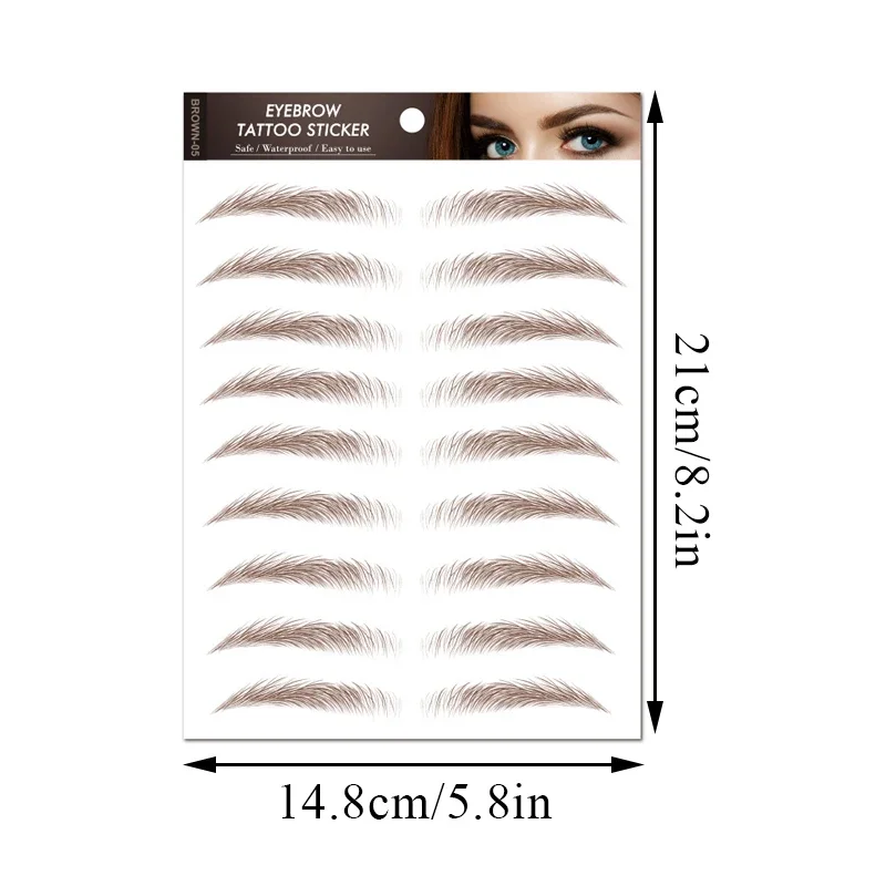 False Eyebrow 6D Eyebrows Sticker Eye Brow Enhancers Hair-like Eye Brow Eyebrow Tattoo Long Lasting Water Transfer Beauty