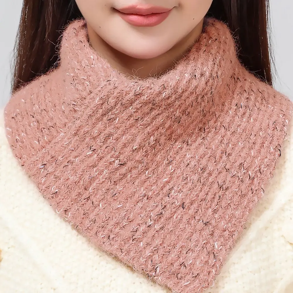 Fashion OL Winter Warm Neck Warmer Scarf Windproof Solid Color Neck Muffs Knitted Fake Collar for Women Girls