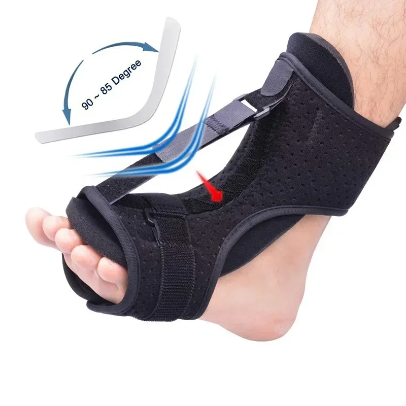 Adjustable Foot Drop Orthosis Brace Ankle Support with Plantar Fascia Support and Aluminum Strip Splint Reinforcement Tool