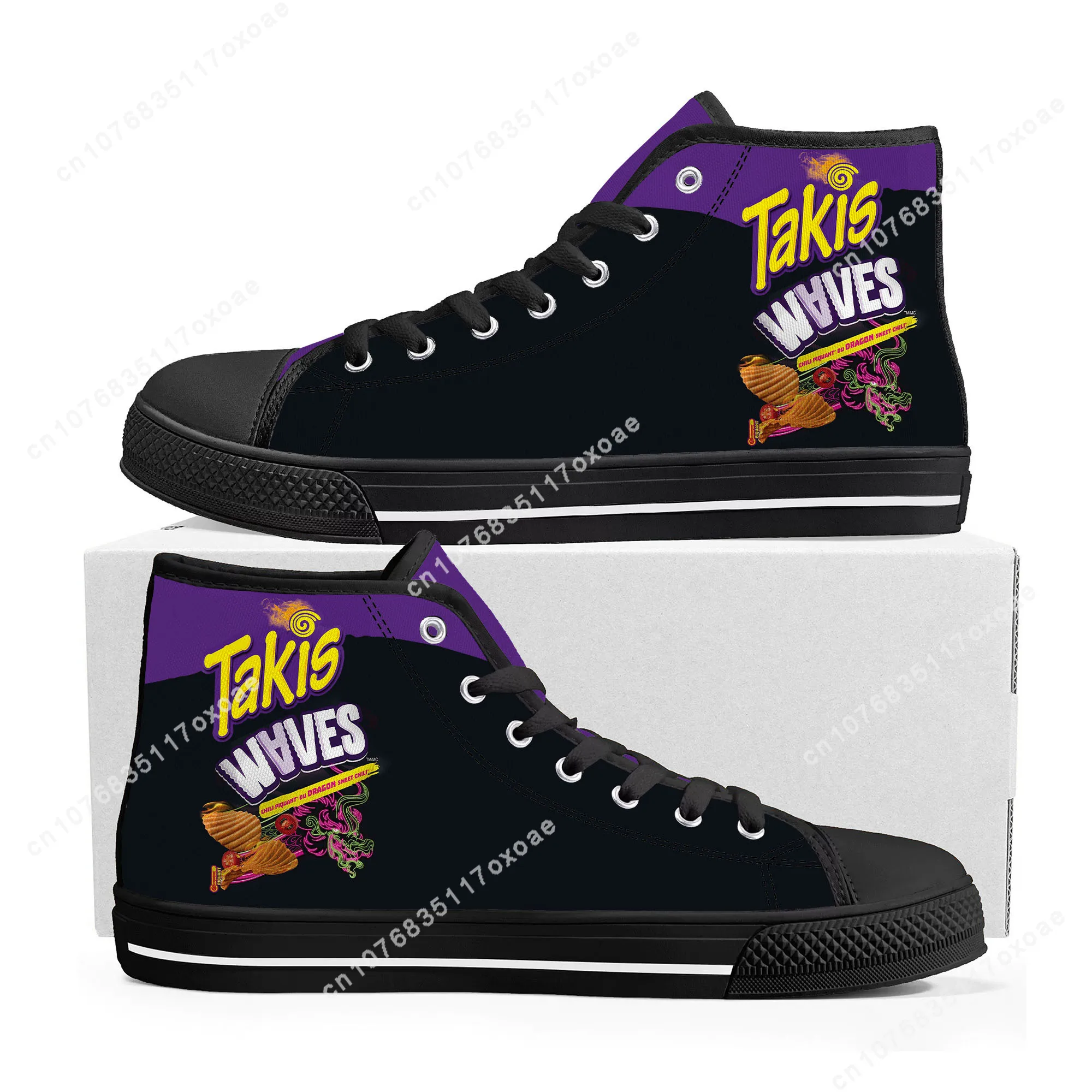 Grappige Chips Takis Food Snack Hoge Top Sneakers Heren Dames Tiener Hoge Kwaliteit Canvas Sneaker Paar Casual Schoen Custom Schoenen