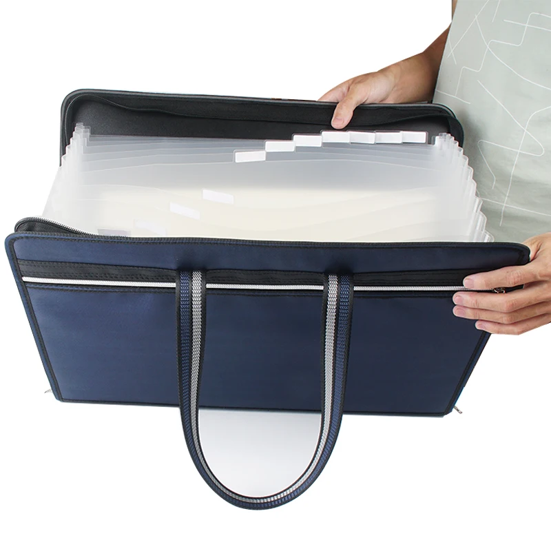 Sac à main multicouche pour dossier A3, sac de rangement à fermeture éclair, grande capacité, Art GT, Oxford, poignée de gril
