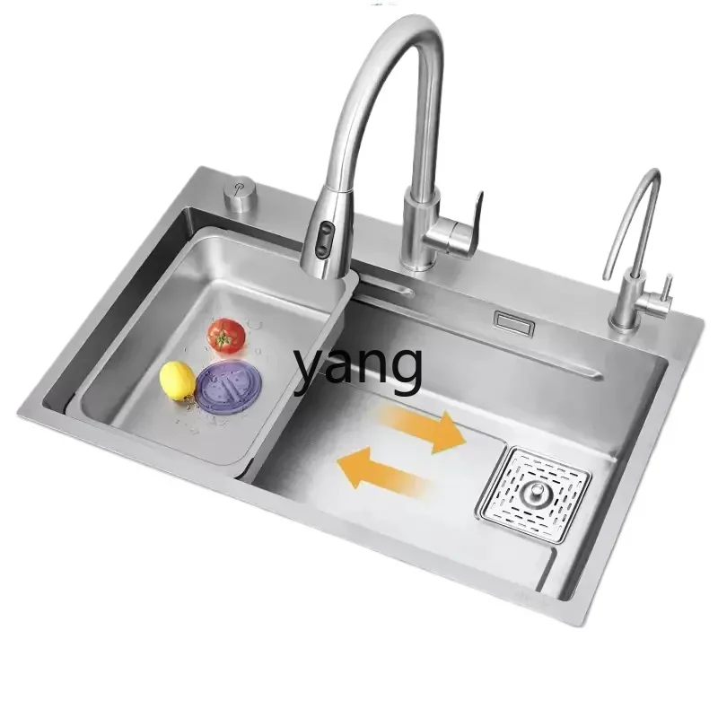 CX Thickened Brushed SUS304 Stainless Steel Sink Large Single Groove Undercounter Mesa Basin