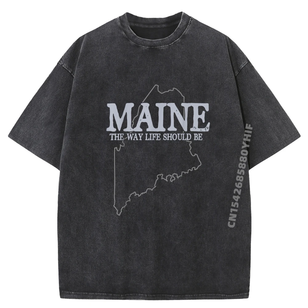 

Maine The Way Life Should Be Уличная мужская дизайнерская одежда Мужская роскошная стираная рубашка больших размеров Camisa