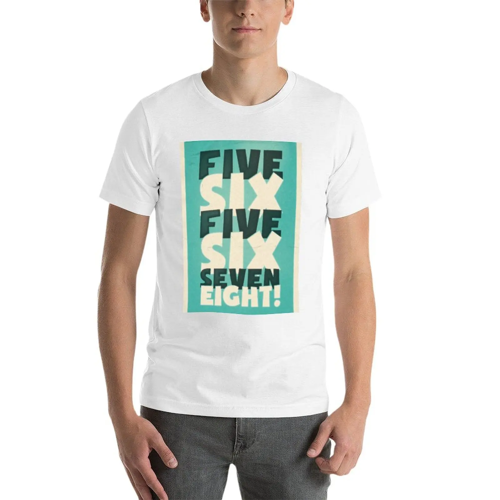 ليندي كلمات-5، 6، 5، 6، 7، 8 تي شيرت تي شيرت للرجل 100 بالمائة قطن أنيمي تي شيرت للرجل تي شيرت