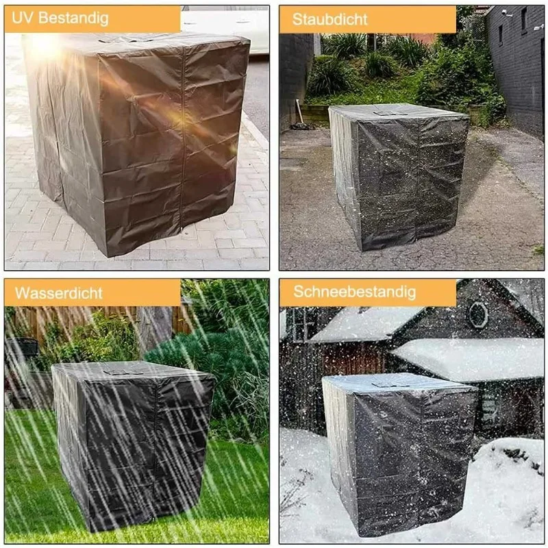 

210D IBC Tote Tank Cover for 1000L Outdoor Water Storage Waterproof Dustproof and Heat Insulation Durable Design