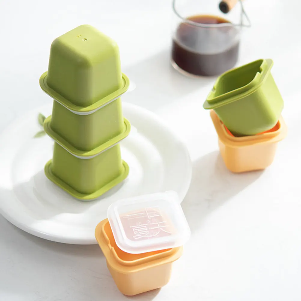 6Pcs Ice Cube Molds Single Stackable Design Dustproof Lid Easy Out Mold Summer Ice Maker Household Supply Summer Supply