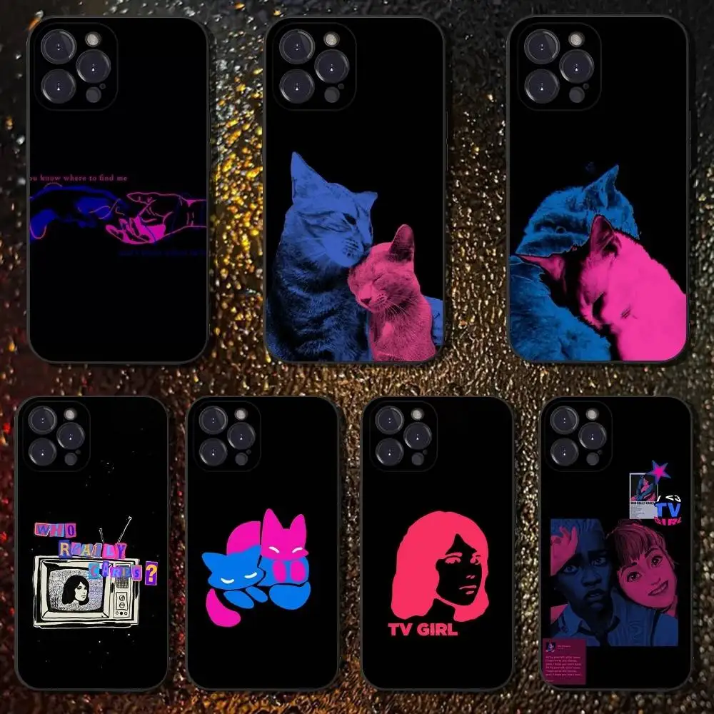 

TV Girl Album Phone Case For iPhone 16,15,14,13,12,11 Plus,Pro Max,XS,X,XR,SE,Mini,8,7,Soft Silicone Black Cover