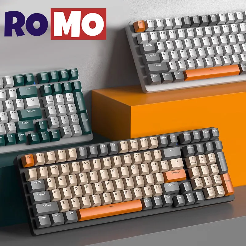 

ZIYOULANG K6 100 Key The Thri Mode Wireless Bluetooth Mechanical Keyboard Gasket Structure Gaming Keyboard RGB Office Keyboard