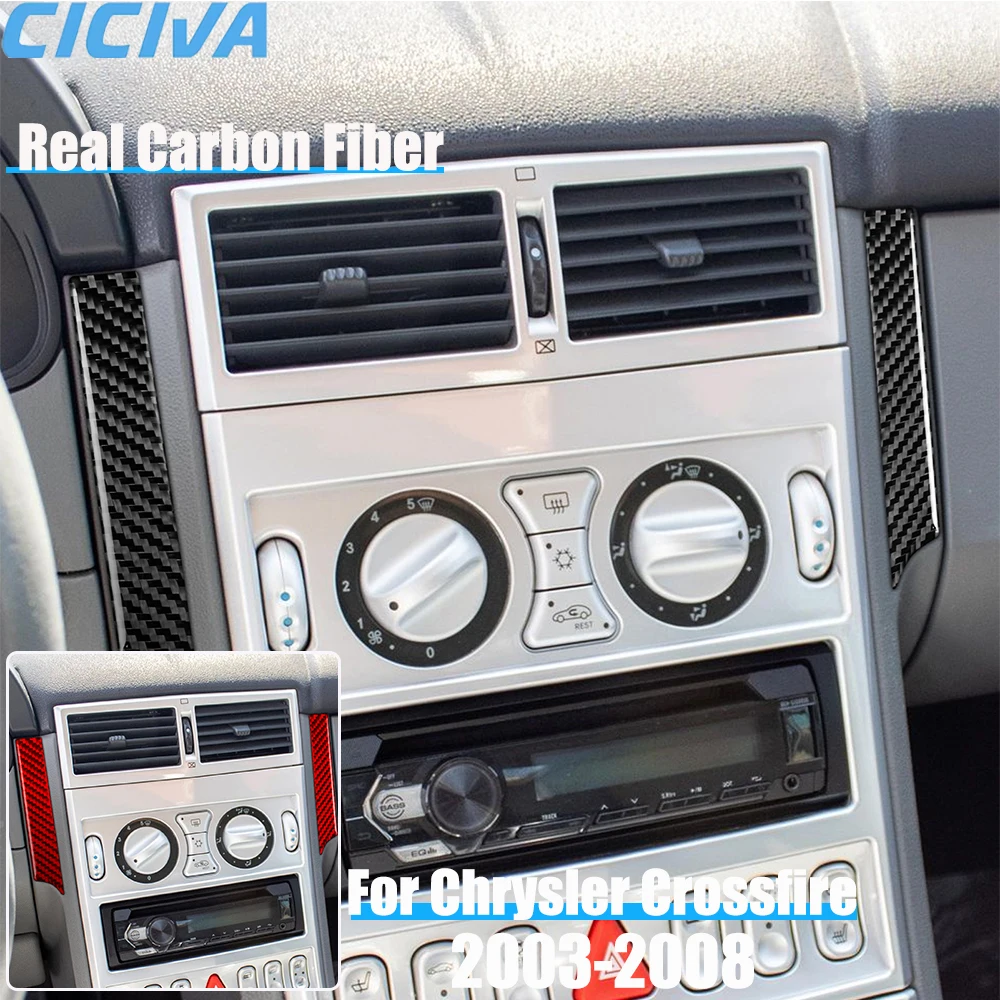 

Real Carbon Fiber Car Accessories Center Console Strips Cover Soft Sticker For Chrysler Crossfire 2003 2004 2005 2006 2007 2008