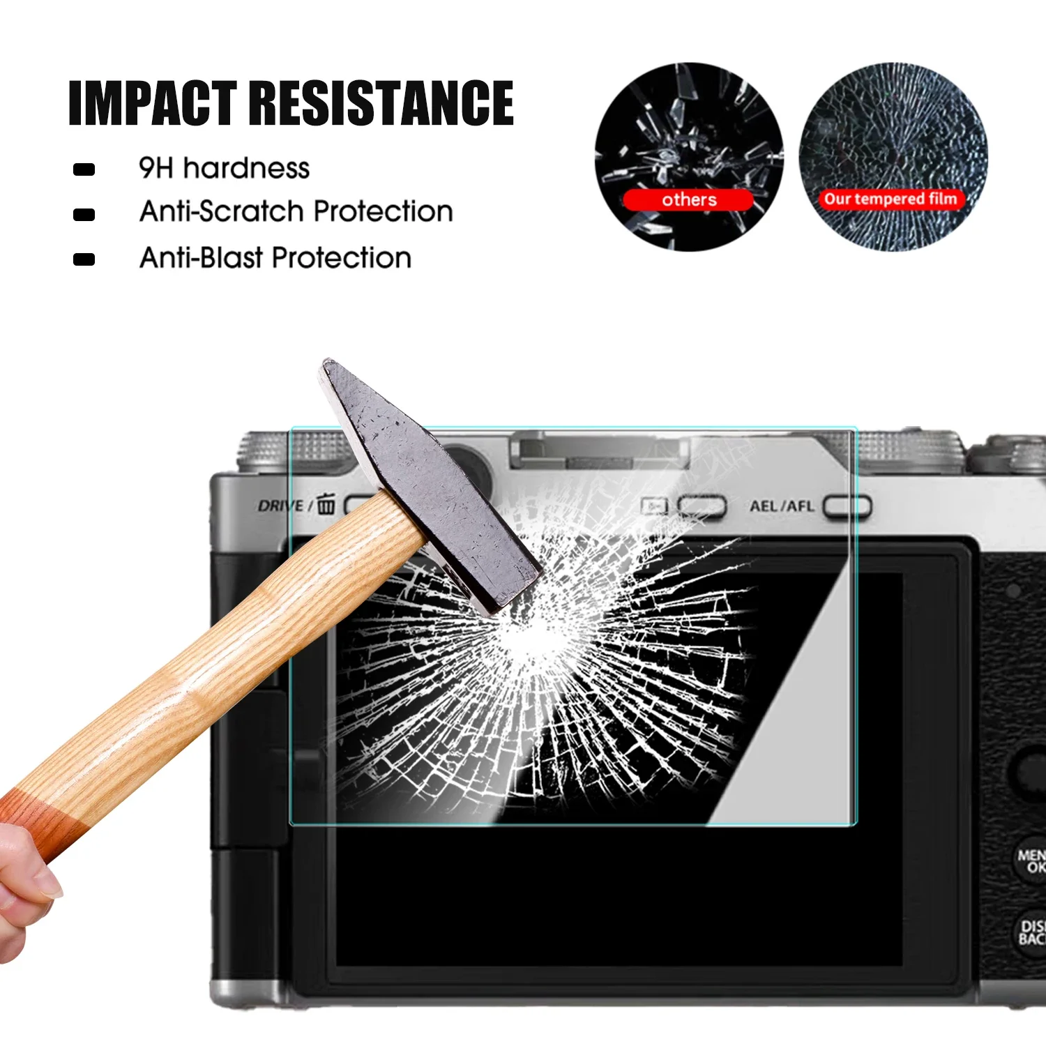 For FUJIFILM X-M5 XM5 LCD Screen Tempered Glass Films Cover Sport Camera HD Clear Anti Scratch Protector Film 9H Hardness