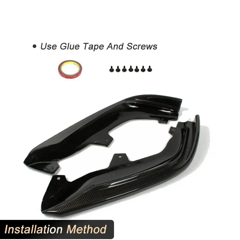 Car Front Bumper Splitters Spoiler for Lexus IS IS250 2011 2012 2013 Car Front Splitters Lip Side Aprons Body Kits Carbon Fiber