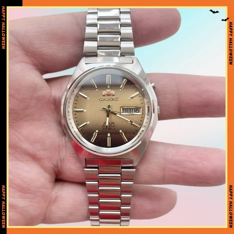 

Мужские механические часы Orient с японским механизмом 36 мм, ультратонким циферблатом из нержавеющей стали 3A, полным функционалом и мировым временем