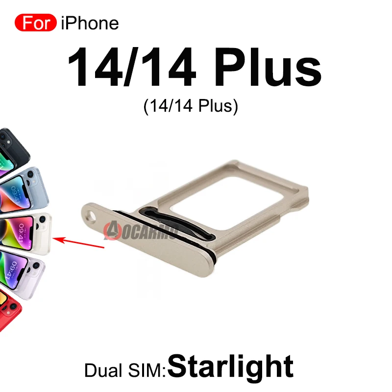 Midnight Starlight Purple Blue Red Sim Card Single/Dual SIM Tray